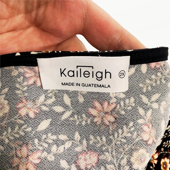 Kaileigh Pamela Knit Faux Wrap Dress, Size 2X - Picture 10 of 14